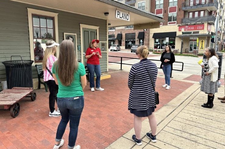 People attending a Lone Star Food Tour in Plano.